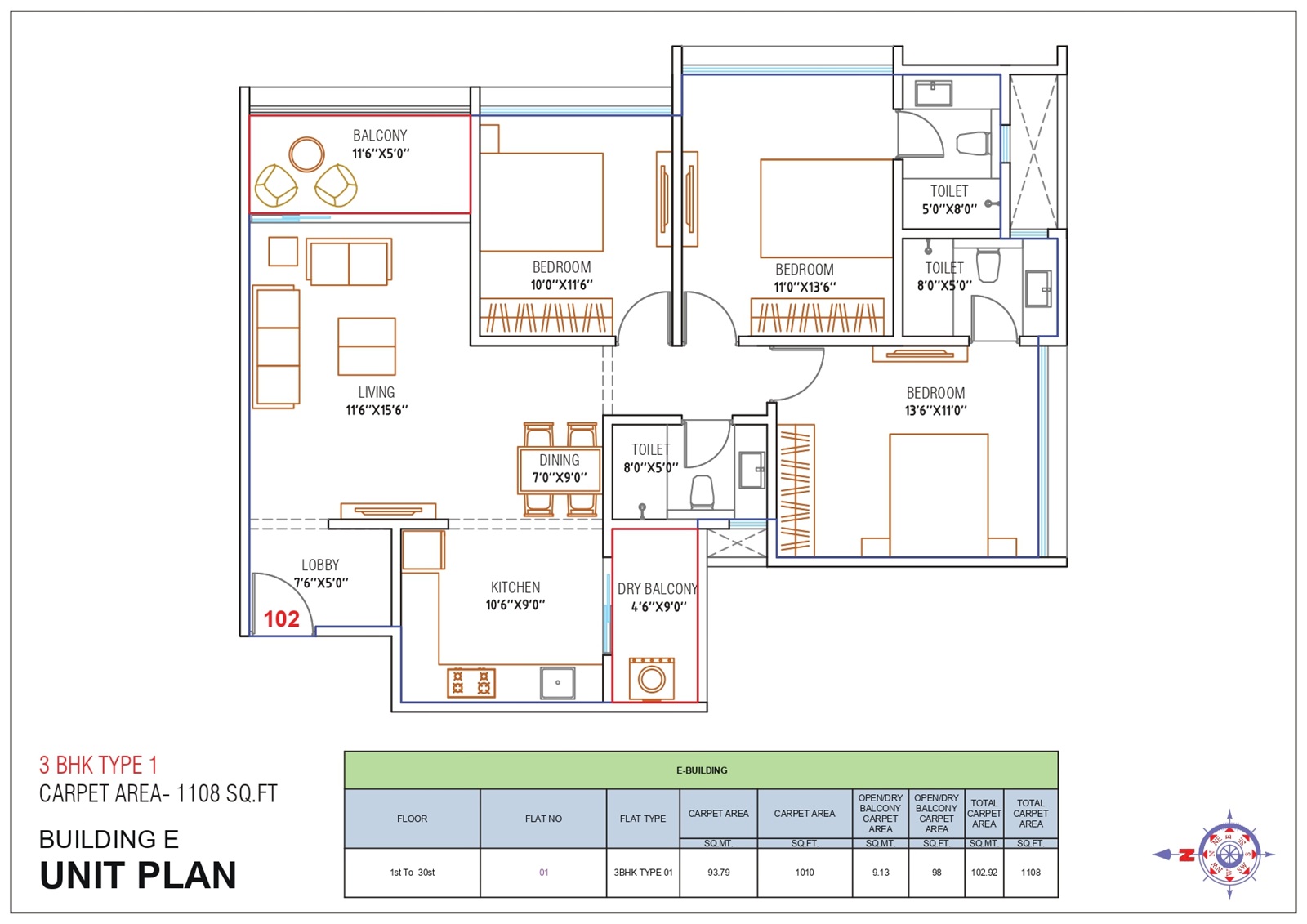 WYCE Exclucity 4 BHK floor plan